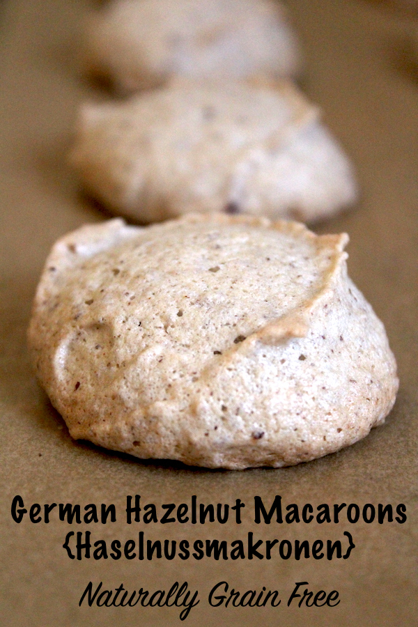 German Hazelnut Macarons (Haselnussmakronen)