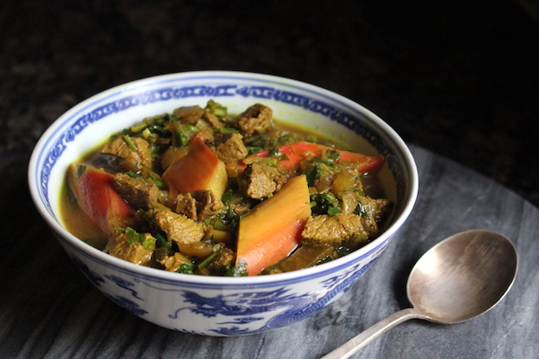 Persian Rhubarb Stew (Khoresht Rivas)