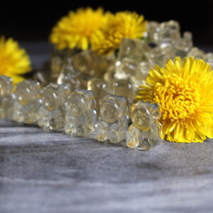 Homemade dandelion gummy bears ~ A healthy wild foraged treat