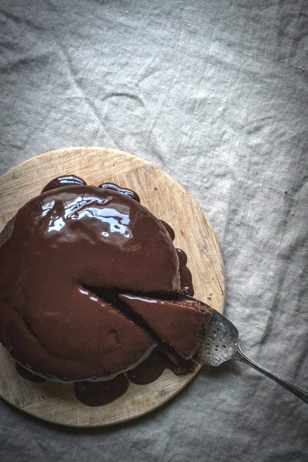 Homemade Chocolate Beetroot Cake (Top View)