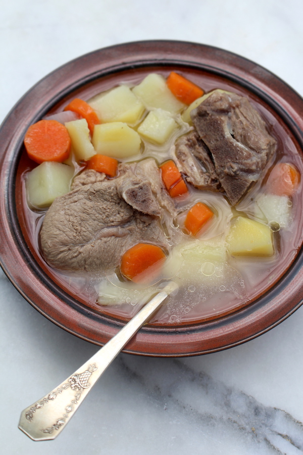 Icelandic Lamb Soup with a clear broth