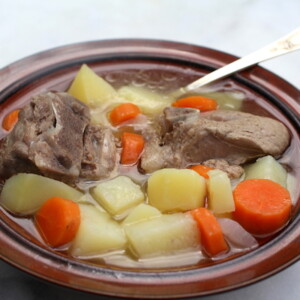 Kjötsúpa (Icelandic Lamb Soup) made with lamb neck