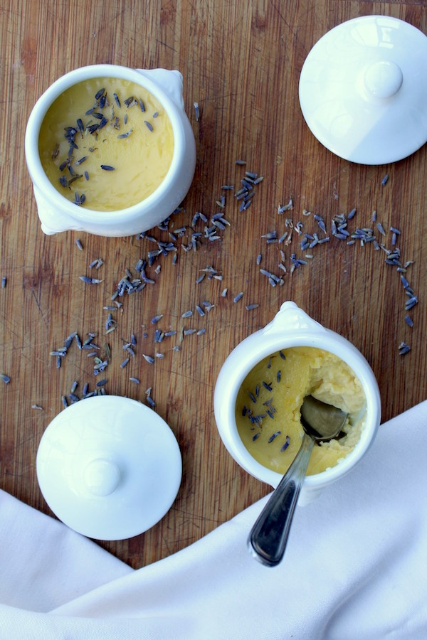 Honey Lavender Pots de Creme (Baked Egg Custard with Honey and Lavender)