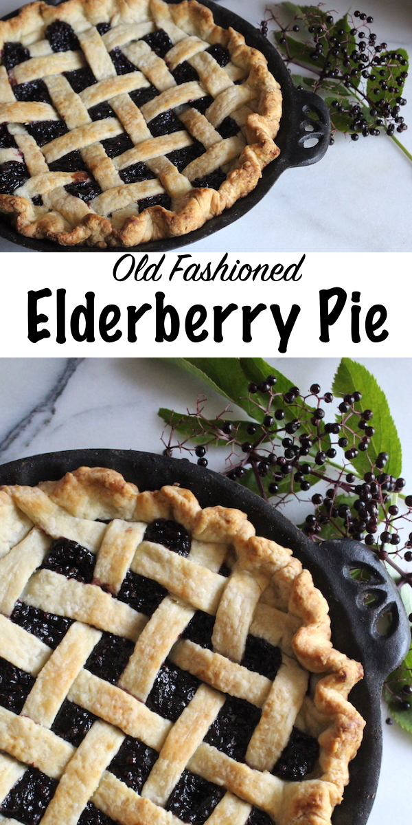 Old Fashioned Elderberry Pie ~ Looking for a creative elderberry recipe? This old fashioned elderberry pie is a delicious way to use elderberries, and it's a real crowd pleaser. #elderberry #herbs #herbalism #pie #nourishingtraditions