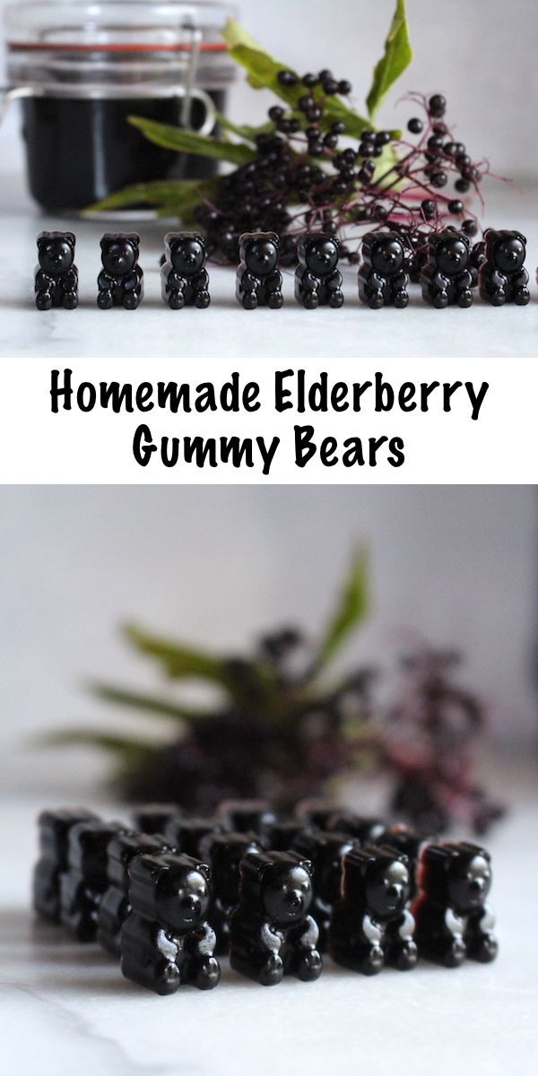 Elderberry Gummy Bears Recipe ~ Homemade elderberry gummies are easier than you think! With just a few ingredients, you can make your own immune boosting gummies in about 20 minutes. #herbs #herbalism #fluseason