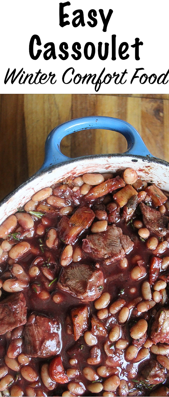 Easy Cassoulet ~ Simplified Version of a French Classic ~ Winter Comfort Food #cassoulet #frenchrecipe #winterrecipes #comfortfood #heartymeals #dutchoven