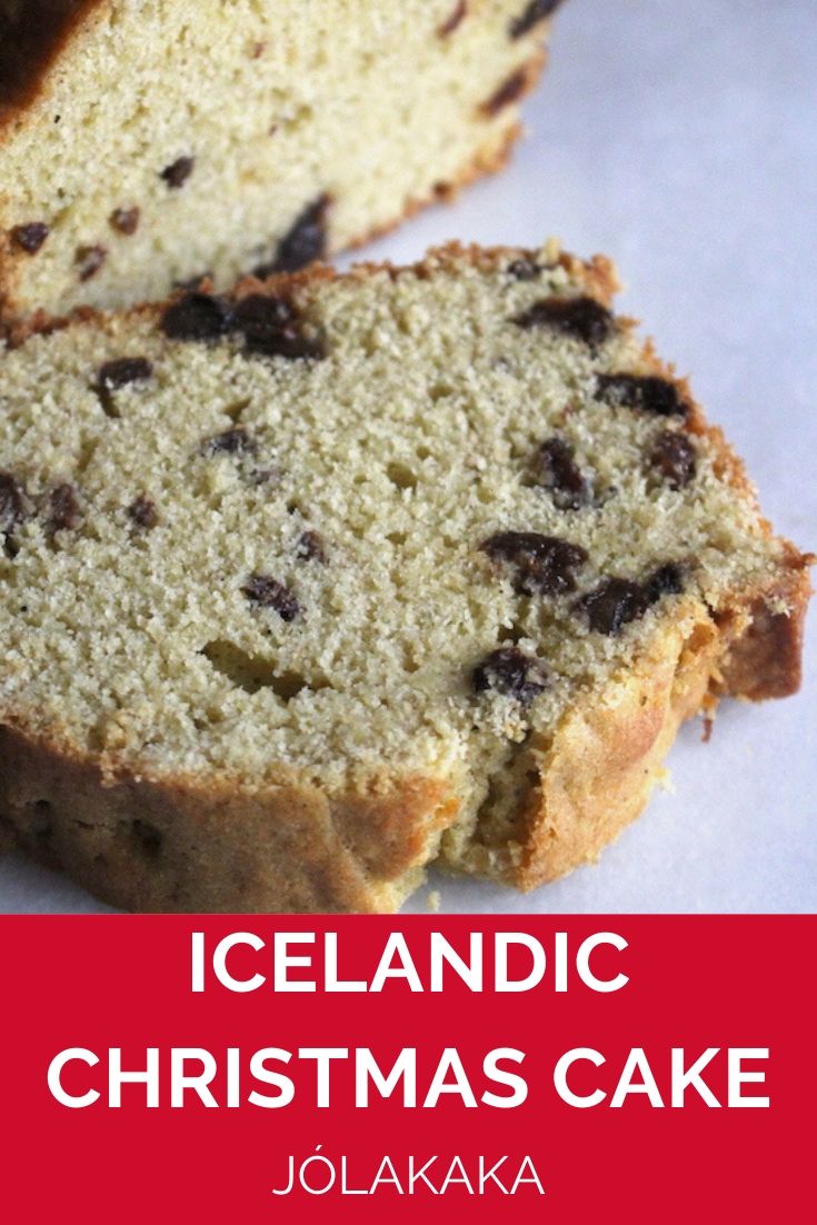 Icelandic Christmas Cake (Jólakaka) ~ This tender, buttery loaf cake is flavored with cardamom and studded with raisins. It's a traditional holiday cake in Iceland, but it's perfect any time of year as an easy to make coffee cake. #iceland #nordicfood 