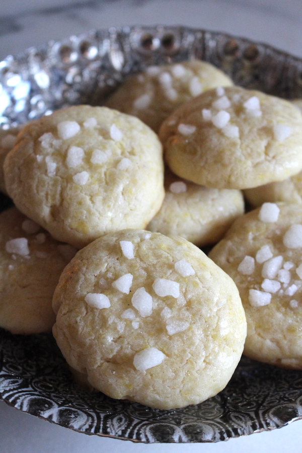 Norwegian Butter Cookies (Serinakaker) are a pillowy butter cookie topped with pearl sugar.