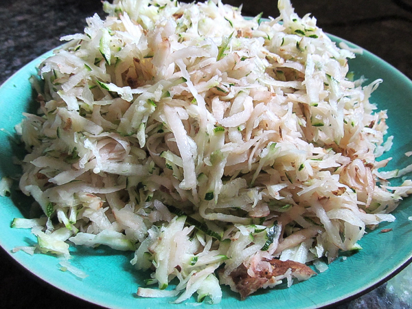 Zucchini Grated for Latkes