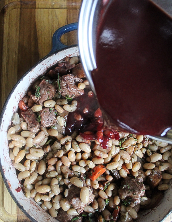 Adding Cassoulet Gravy