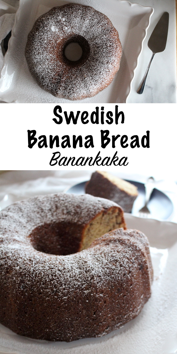 Swedish Banana Bread (Banankaka) ~ Every country that imports bananas has recipes for overripe bananas. This Scandinavian banana bread is a bit different than American versions. Creamed butter and sugar form the base, and then a dash of coffee adds a unique flavor. It goes by the names Banankaka, banankake, and bananbröd. #swedishrecipes #bananabread #nordicfood