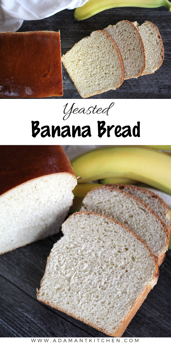 Yeasted Banana Bread ~ Looking for a way to use overripe bananas? Banana bread is often little more than banana cake, but this yeasted banana bread is perfect for sandwiches, toast and more! 