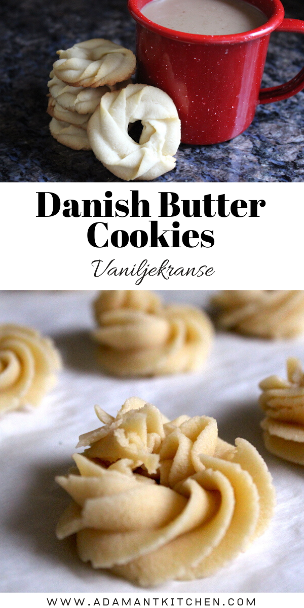 Danish Butter Cookies (Vaniljekranse)