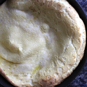 Cast iron dutch baby pancake