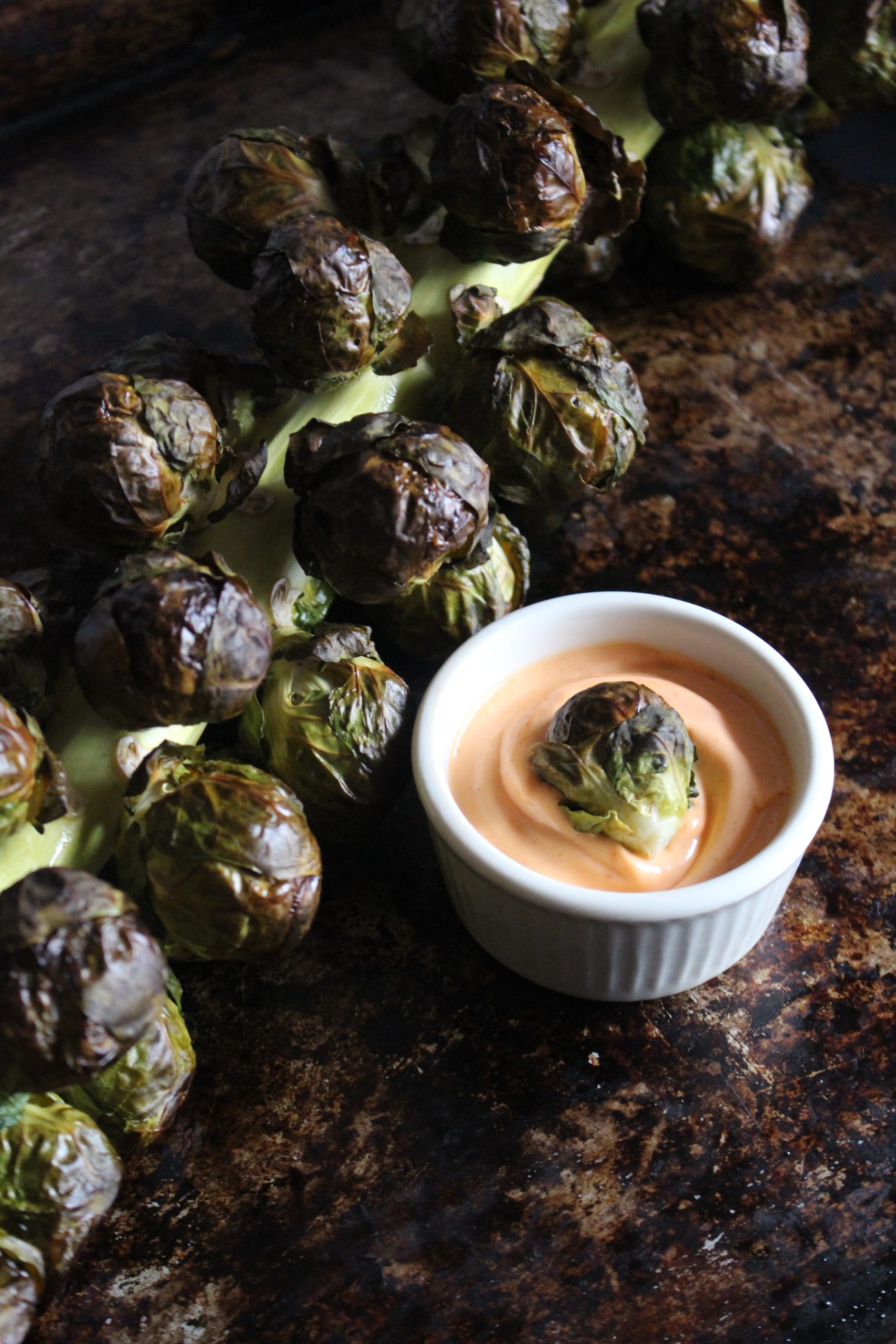 Roasted Brussel Sprouts on the Stalk