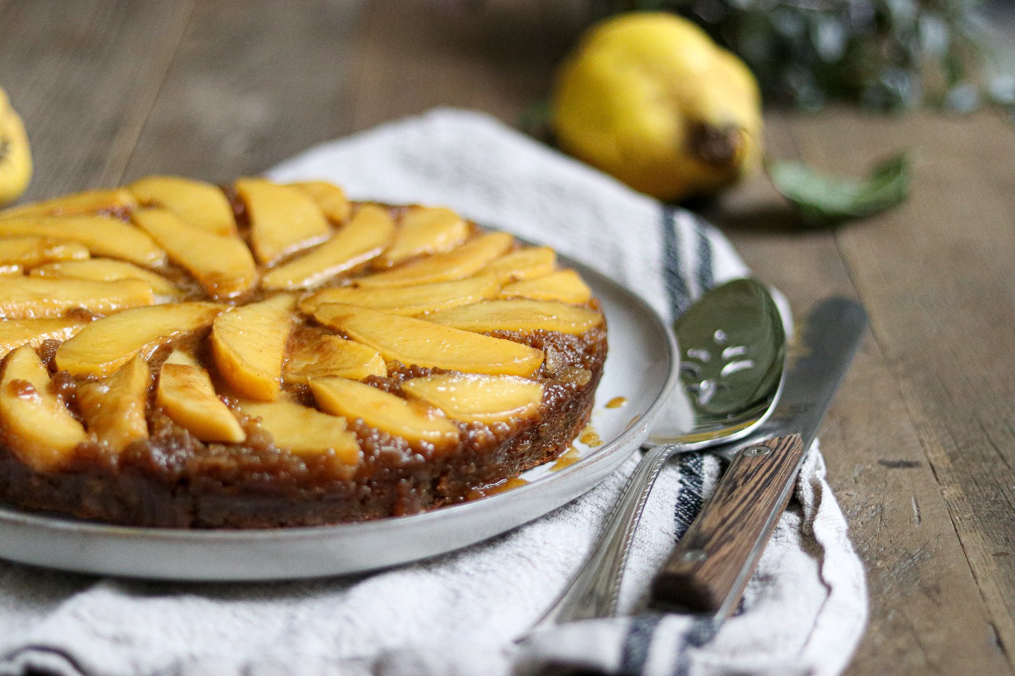 Homemade quince cake