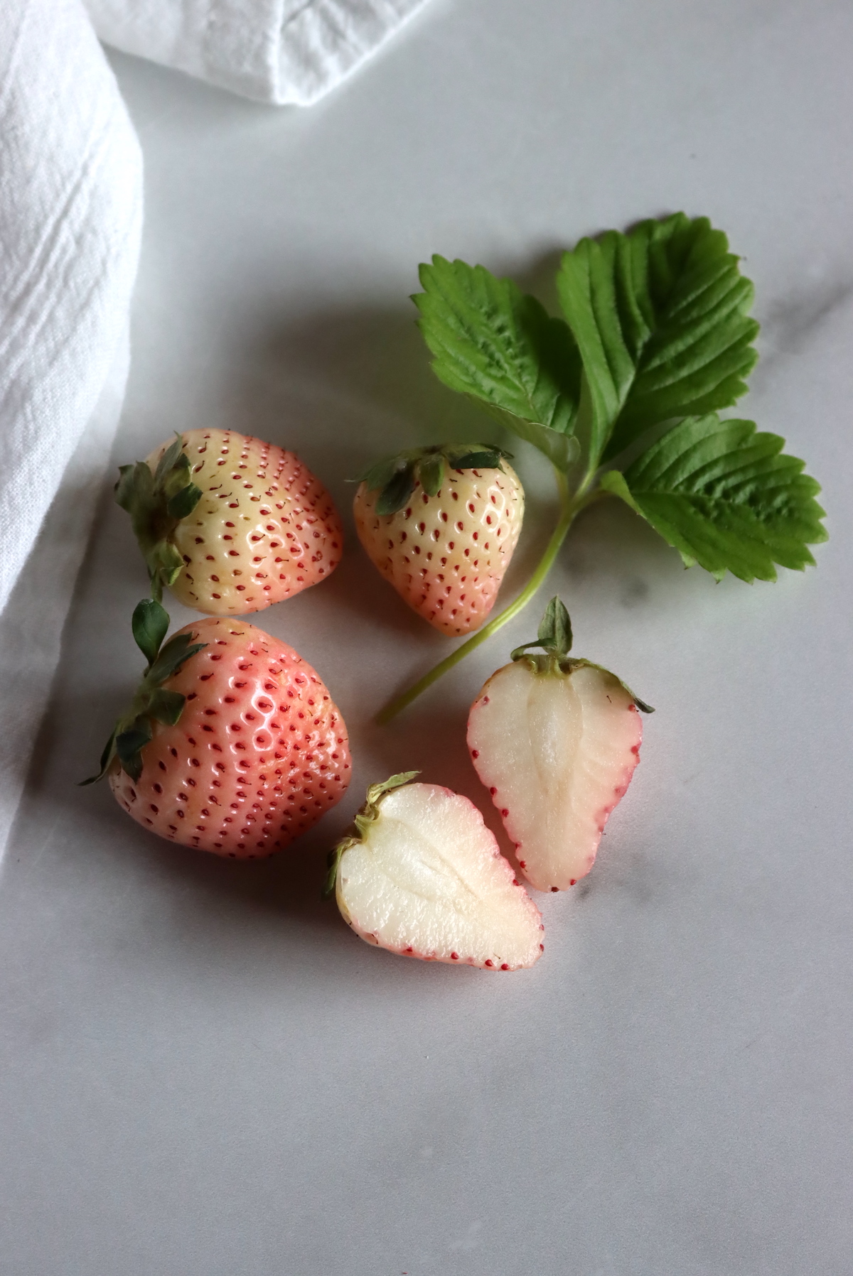 Sliced Pineberries