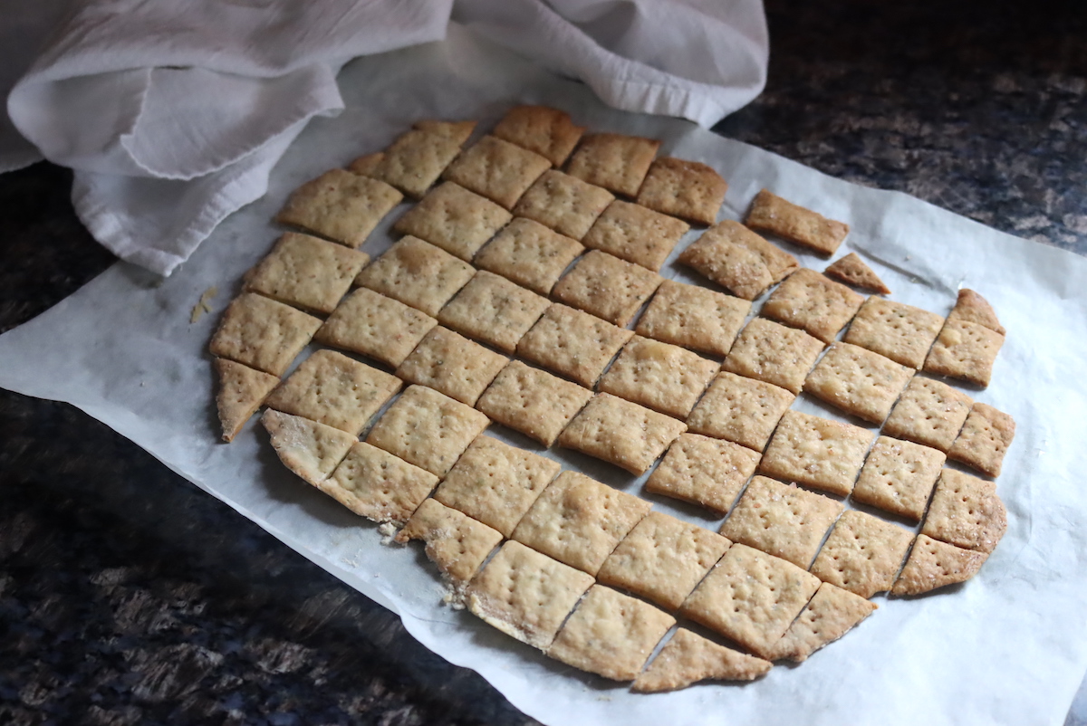 Baking Sourdough Discard Crackers