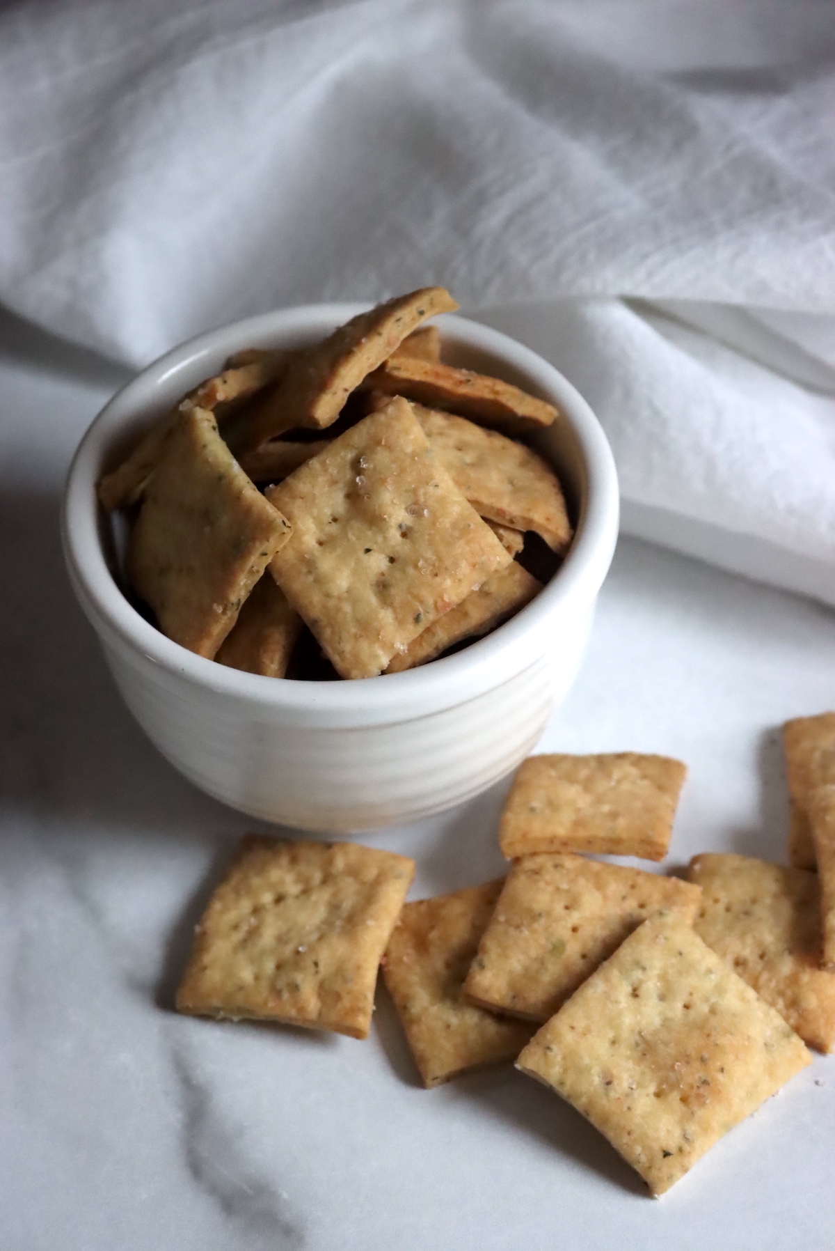 Sourdough Discard Crackers Cheese Herb