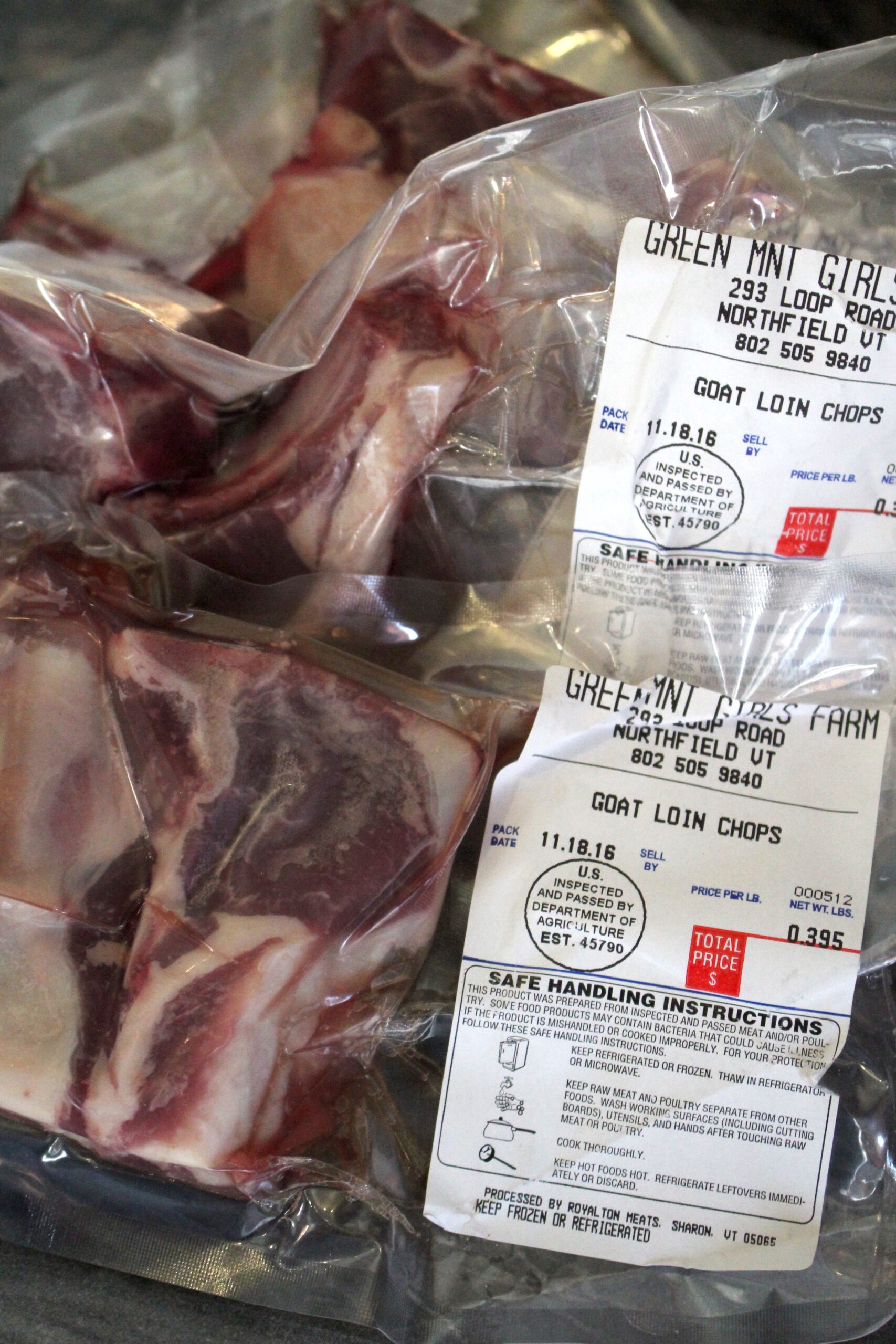 Goat Loin Chops Package