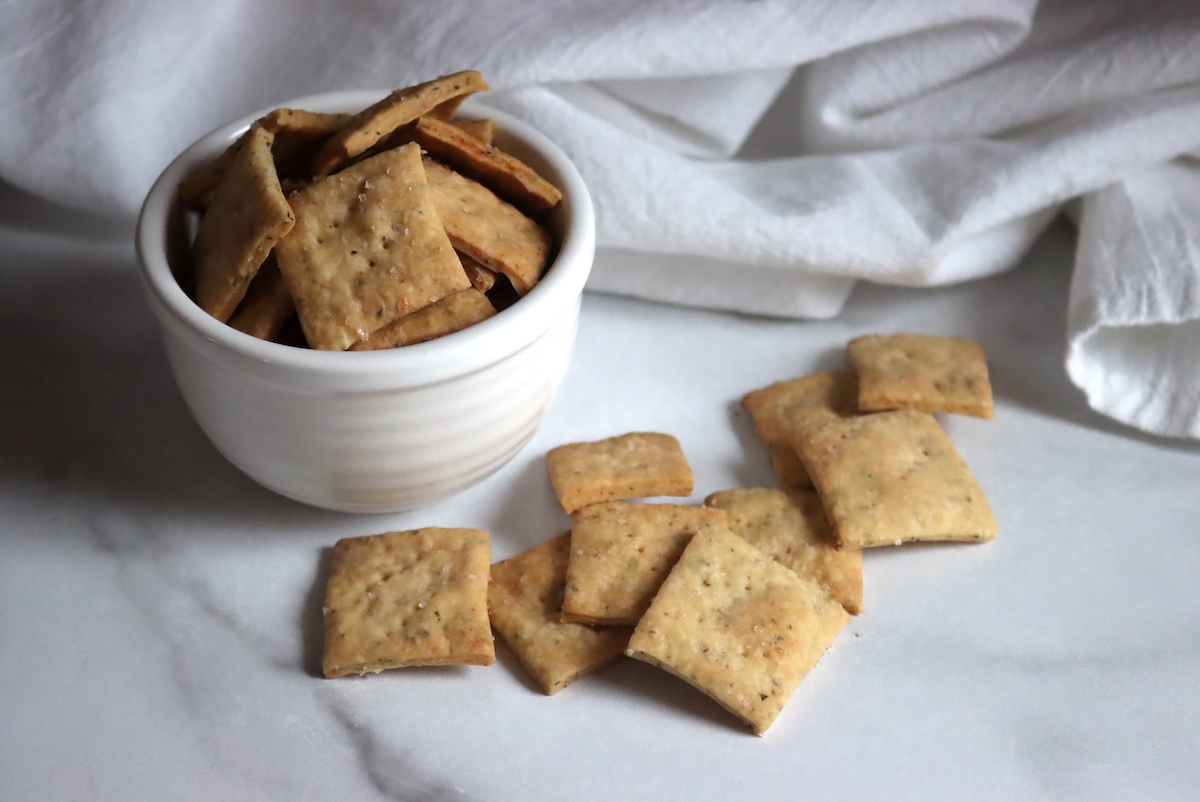 Sourdough Discard Crackers Cheese Herb