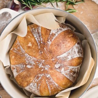 Roasted Garlic and Rosemary Sourdough