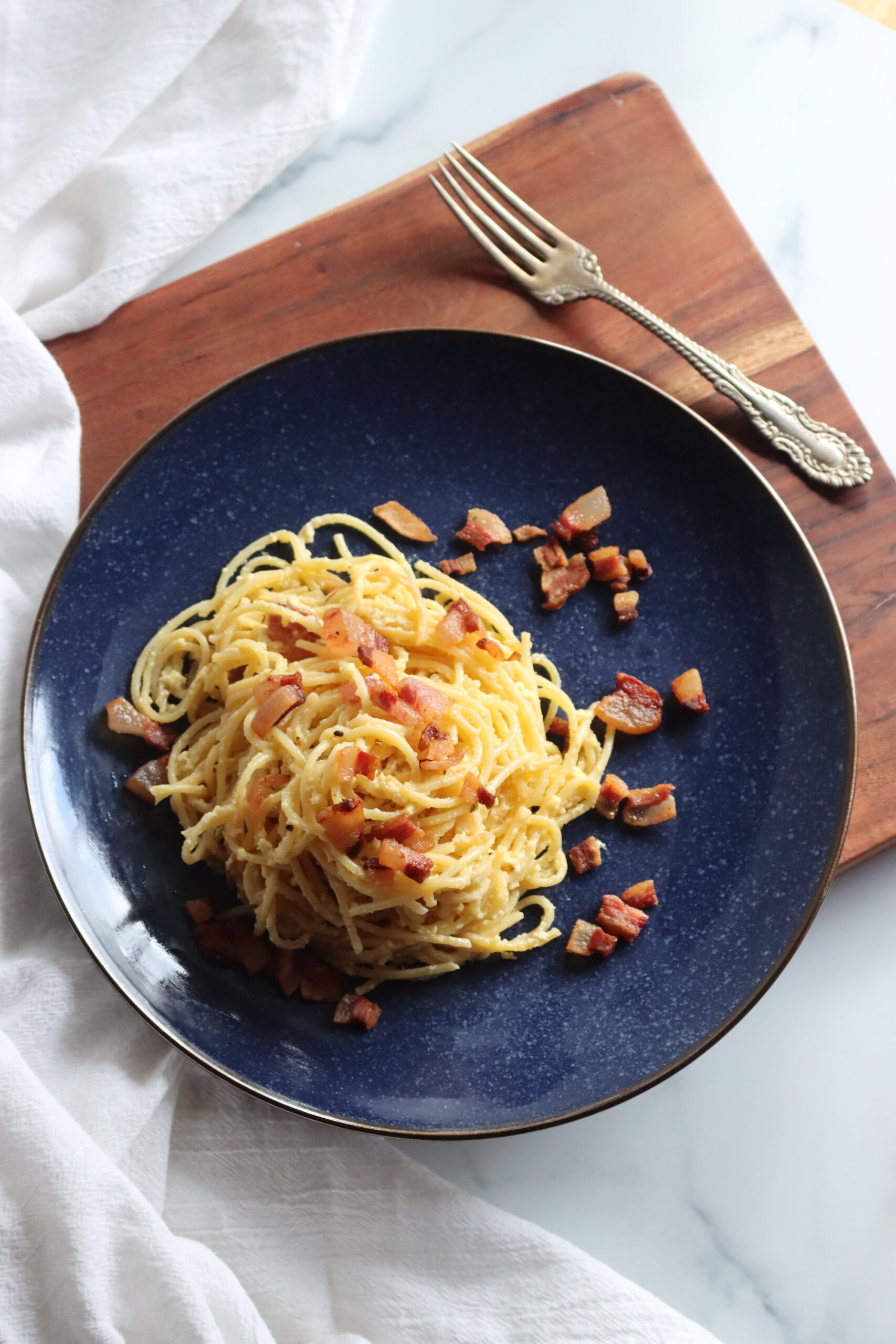 Spaghetti Carbonara with guanciale