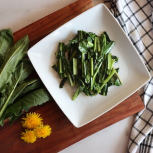 Cooked Dandelion Greens